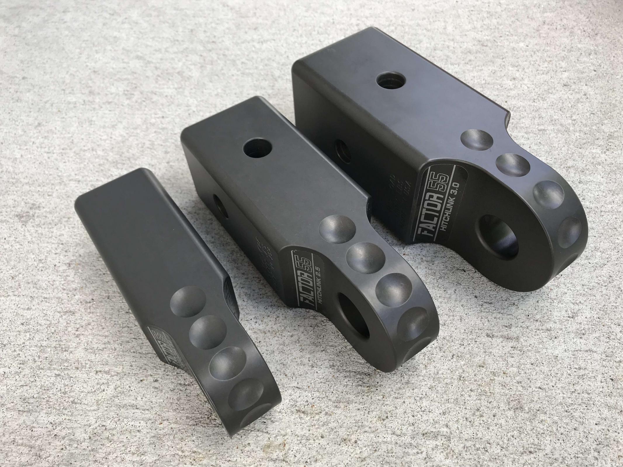 Factor 55 HitchLink 3.0 Reciever Shackle Mount 3 Inch Receivers Anodized Gray