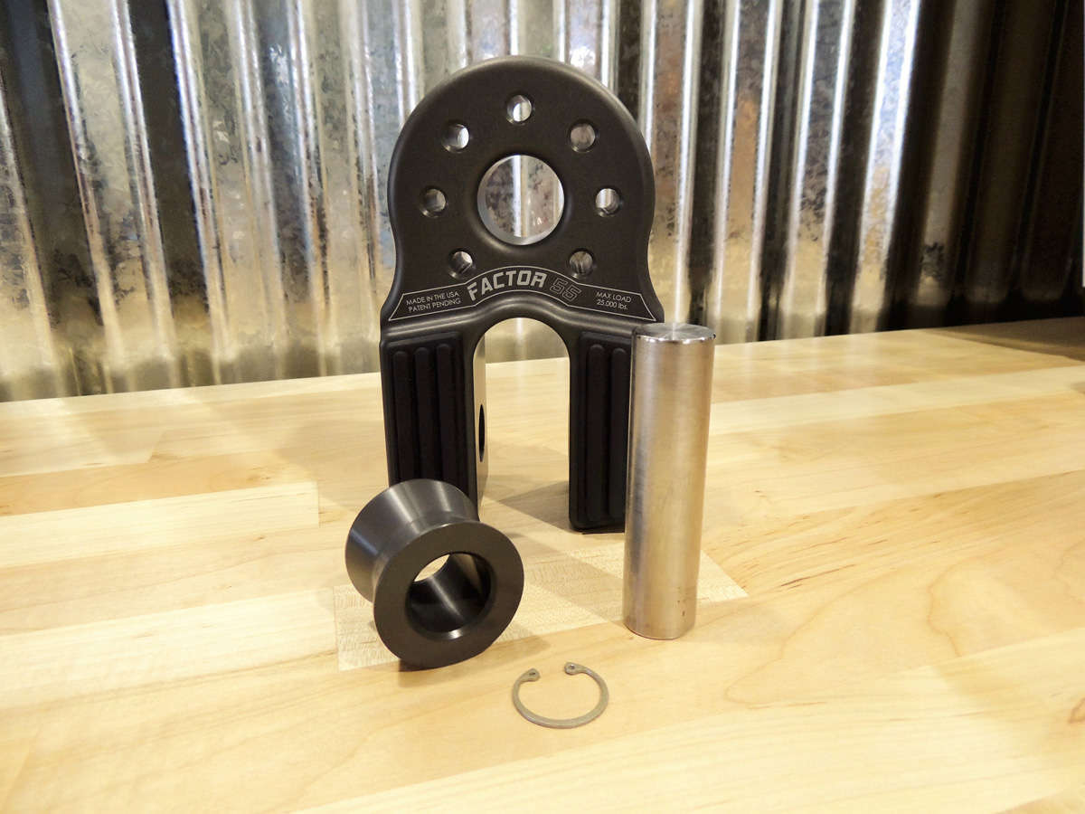 Factor 55 FlatLink XXL Winch Shackle Mount Assembly Anodized Gray