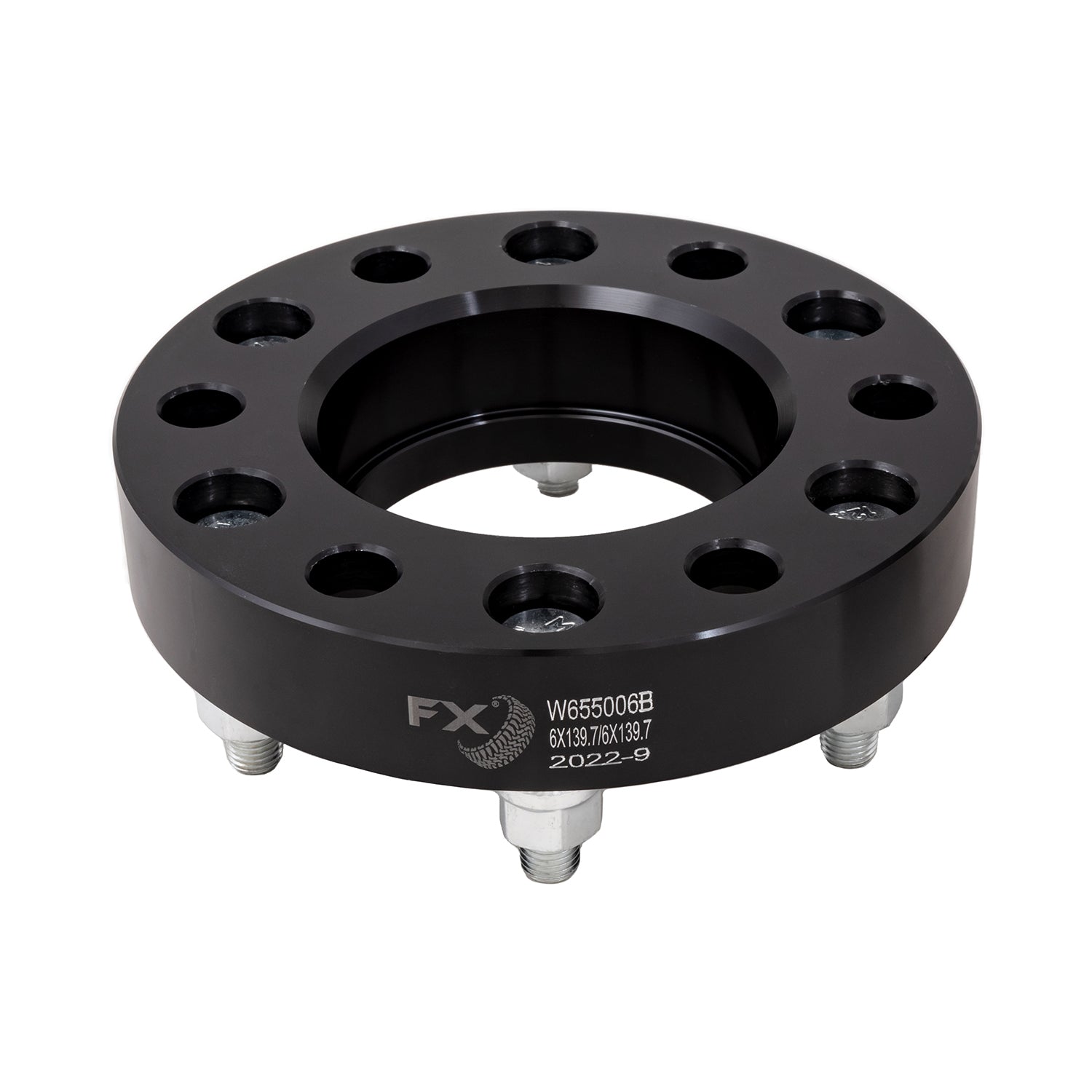 TrailFX Wheel Spacer 6x139.7 Millimeter/6x5.50 Inch Bolt Pattern Hub Centric - Black Anodized