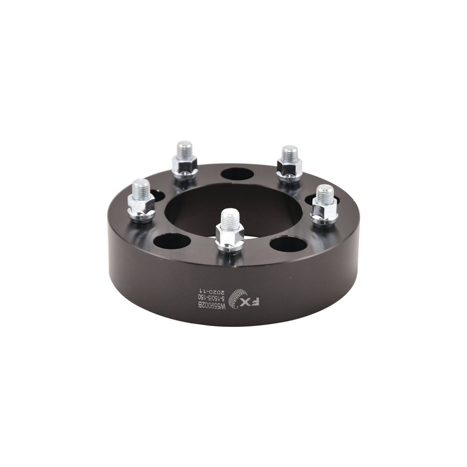 TrailFX Wheel Spacers 5x150mm/5x5.90 In Bolt Pattern 2 In Thick 110mm Hub Black Alum Set Of 2