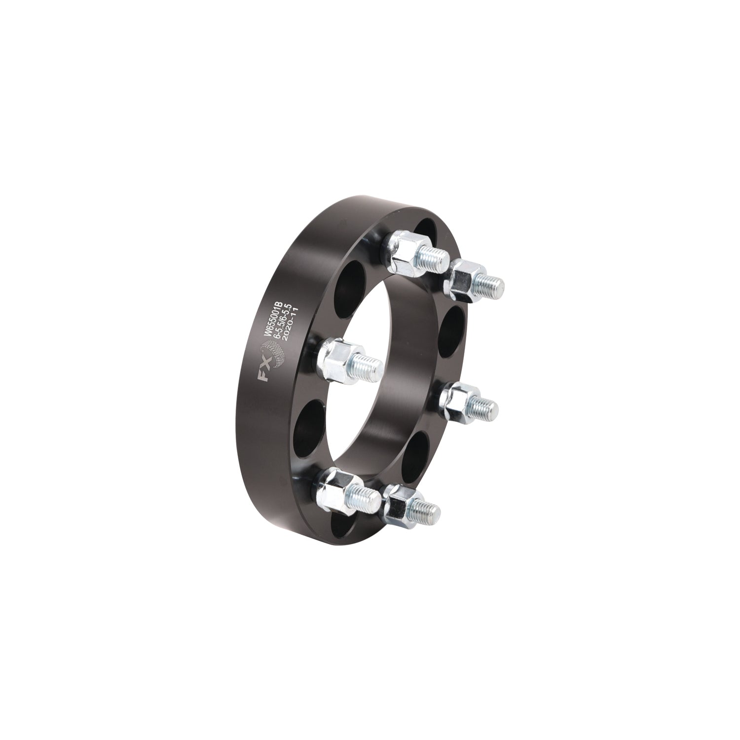 TrailFX Wheel Spacers 6x139.7mm/6x5.50 In Bolt Pattern 1.25 In Thick 108mm Hub Black Alum Set Of 2