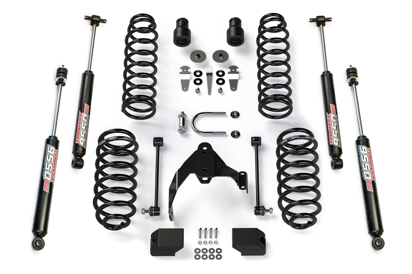 TeraFlex Wrangler JK 4 Door 2.5 Inch Base Lift Kit & 9550 VSS Twin-Tube Shocks
