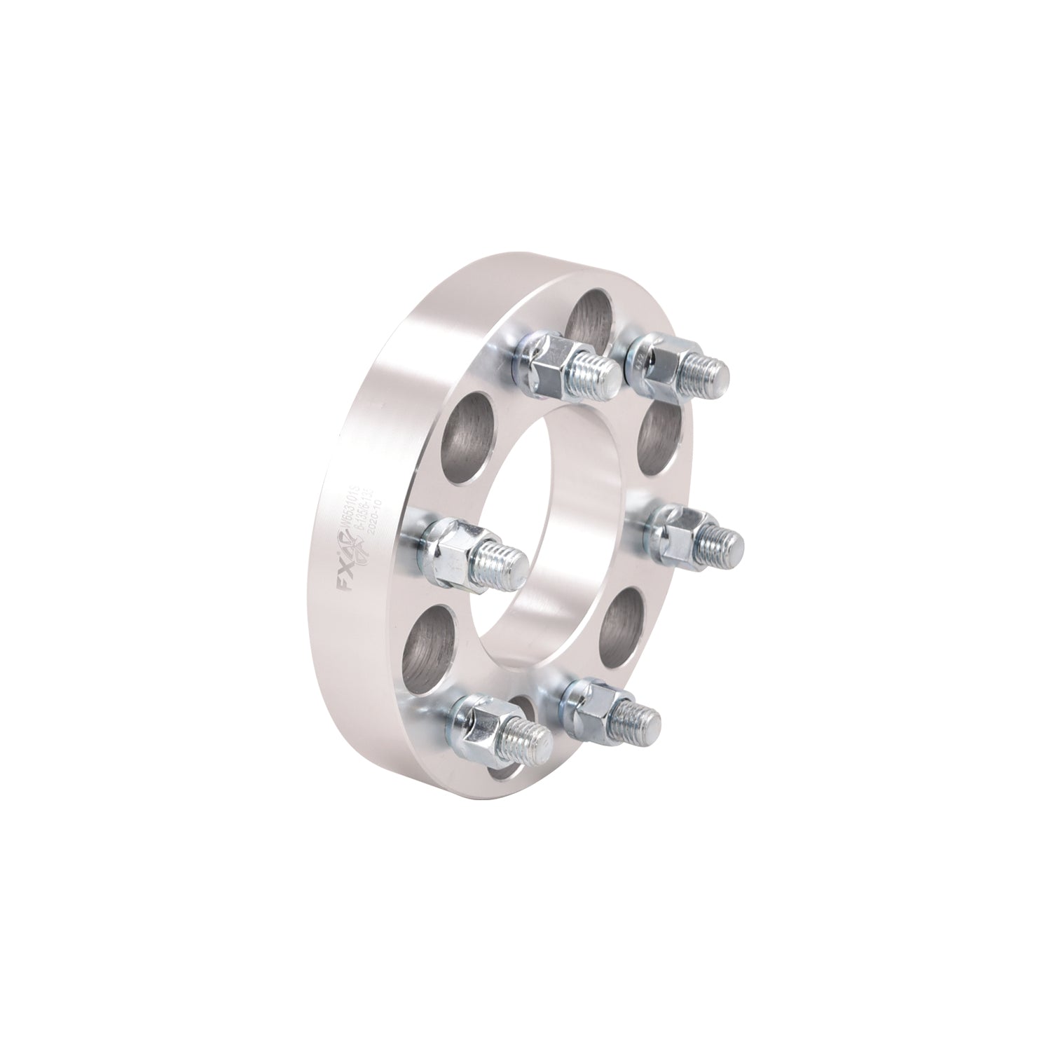 TrailFX Wheel Spacers 6x135mm/6x5.31 In Bolt Pattern 1.25 In Thick 87.10mm Hub Silver Alum Set Of 2