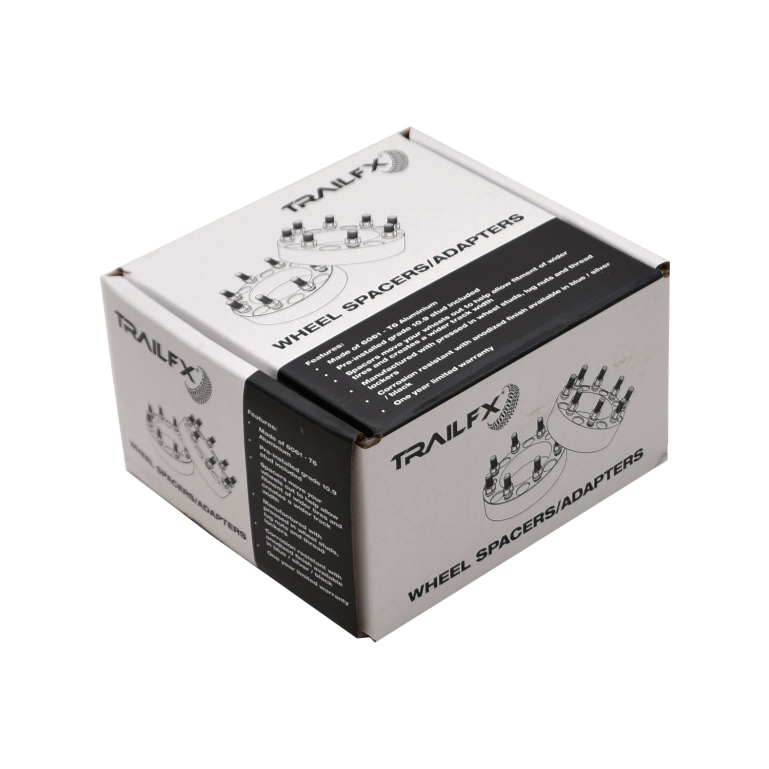 TrailFX Hub Centric Wheel Spacer 4Runner and Tacoma- Black Anodized