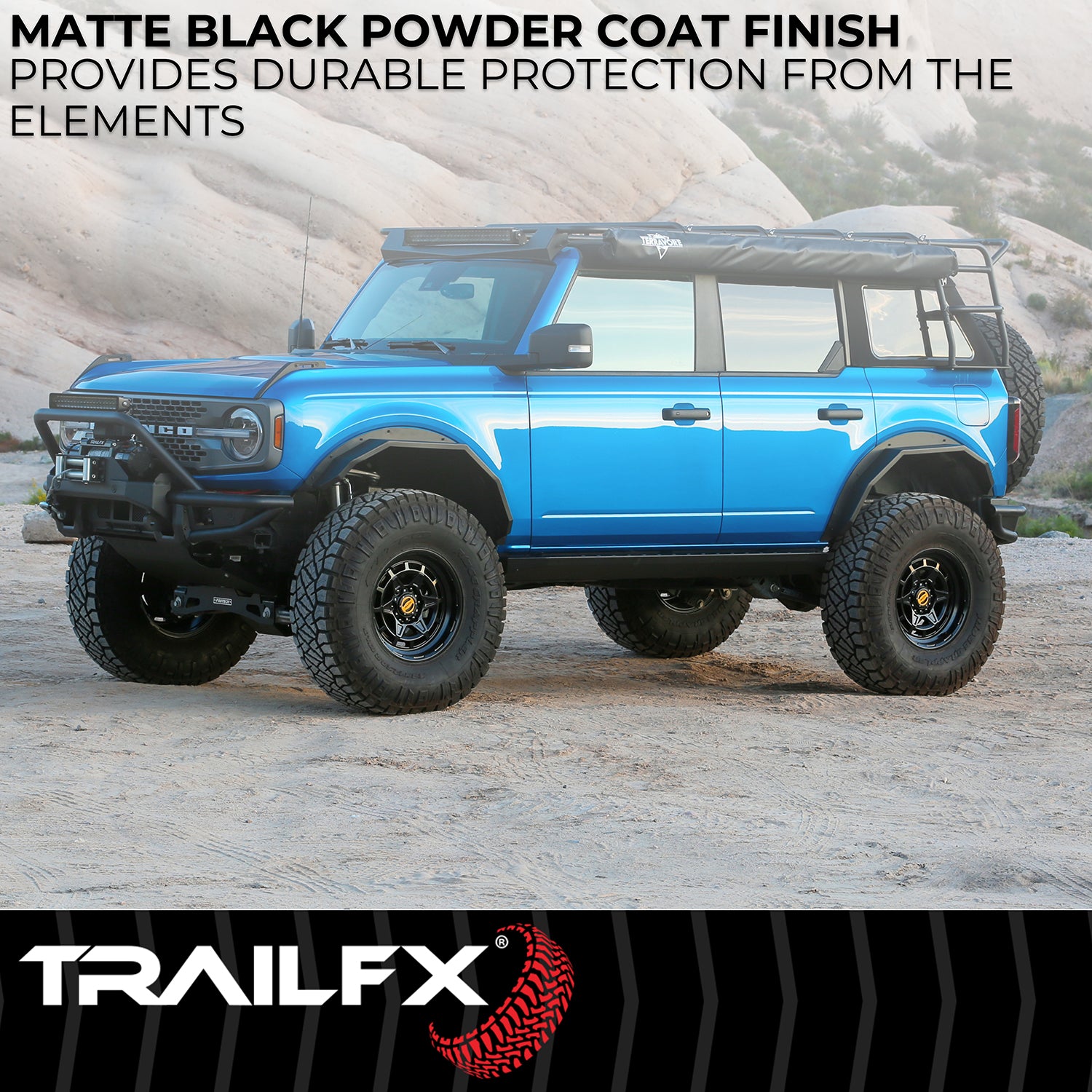 TrailFX Rear Angled Fender Flares For 2021-2025 Bronco 4 Door