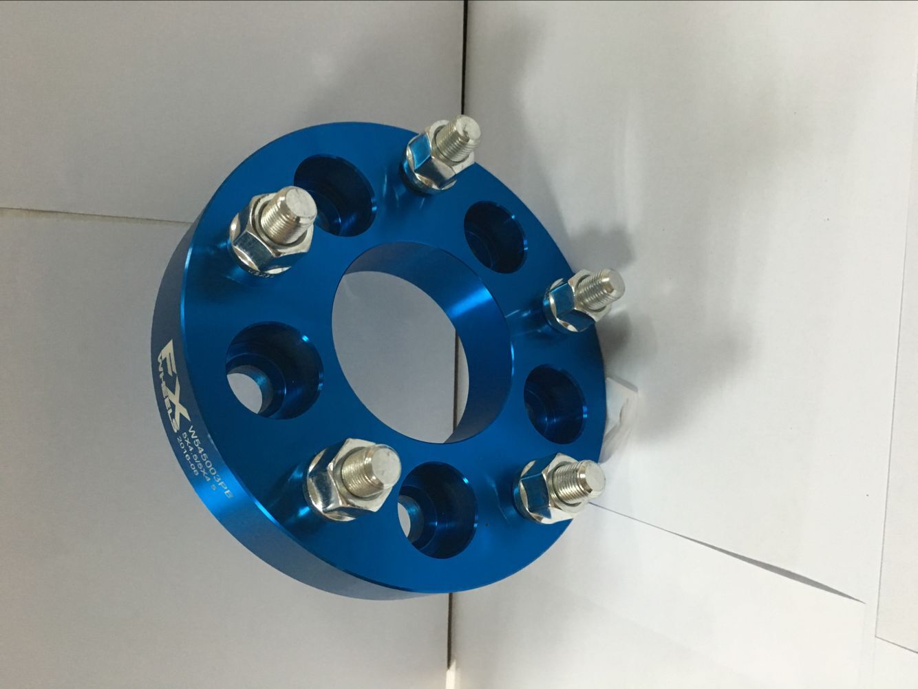TrailFX Wheel Spacers 5x150mm/5x5.90 In Bolt Pattern 1.25 In Thick 110mm Hub Blue Alum Set Of 2