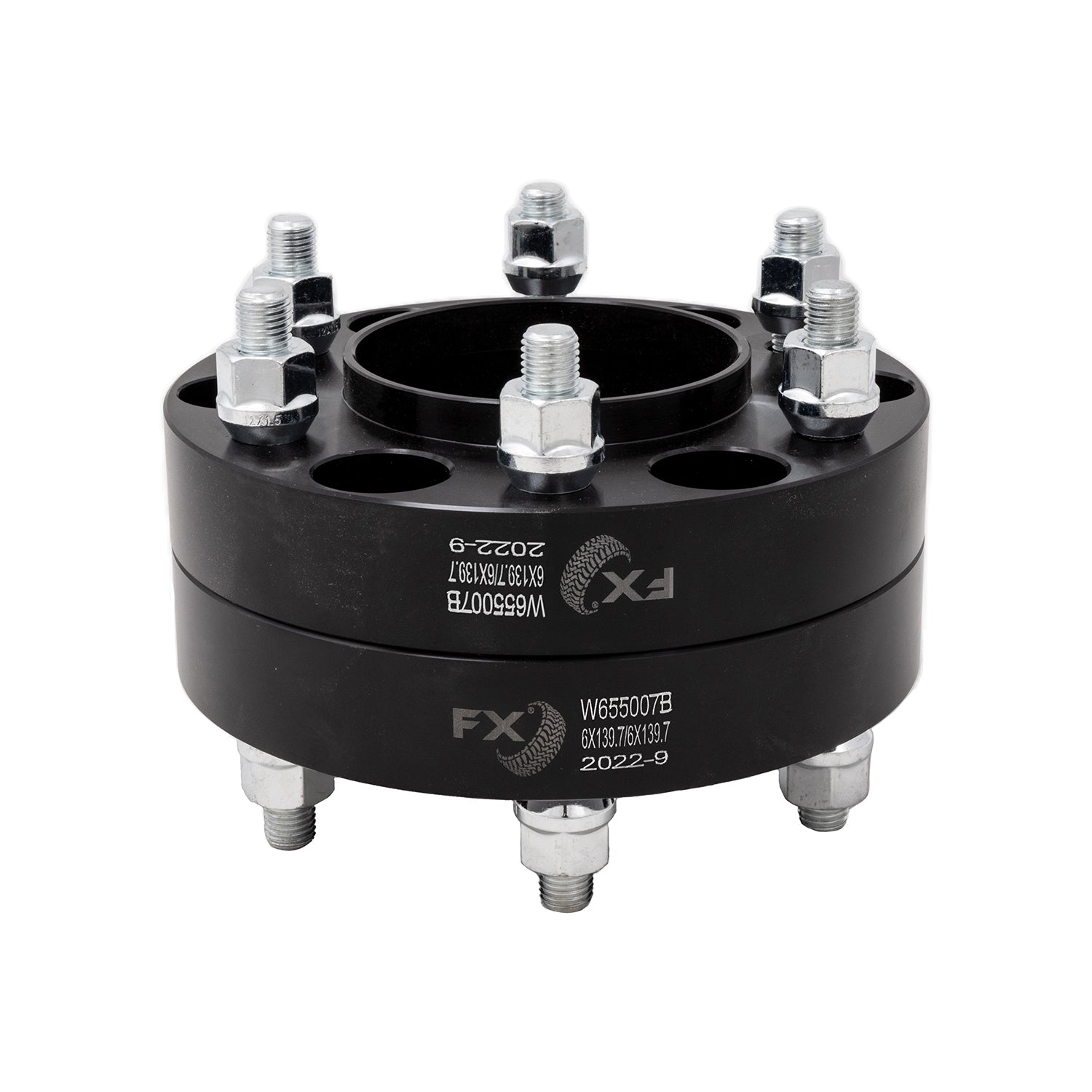 TrailFX Wheel Spacer 6x139.7 Millimeter/ 6x5.50 Inch Bolt Pattern Hub Centric Wheel Spacer- Black Anodized