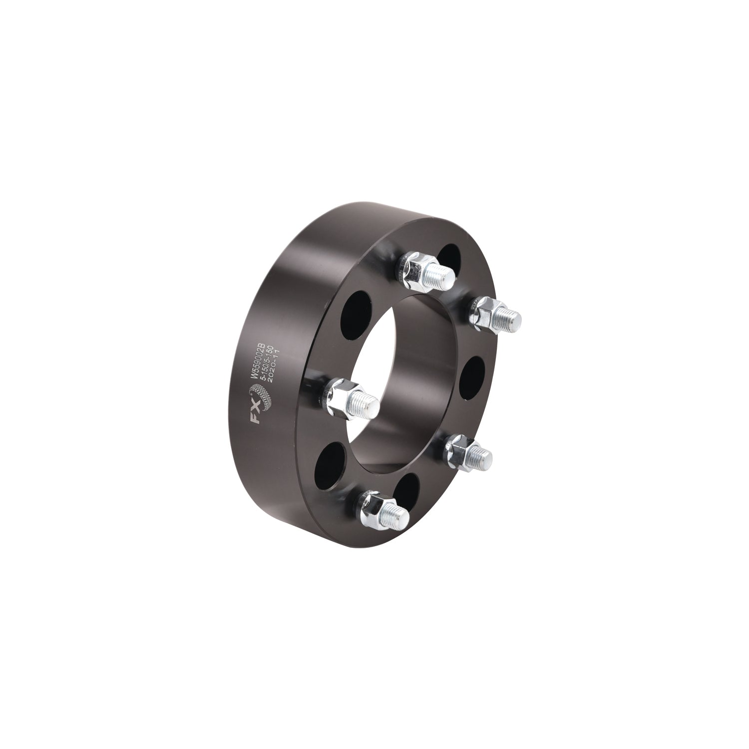 TrailFX Wheel Spacers 5x150mm/5x5.90 In Bolt Pattern 2 In Thick 110mm Hub Black Alum Set Of 2