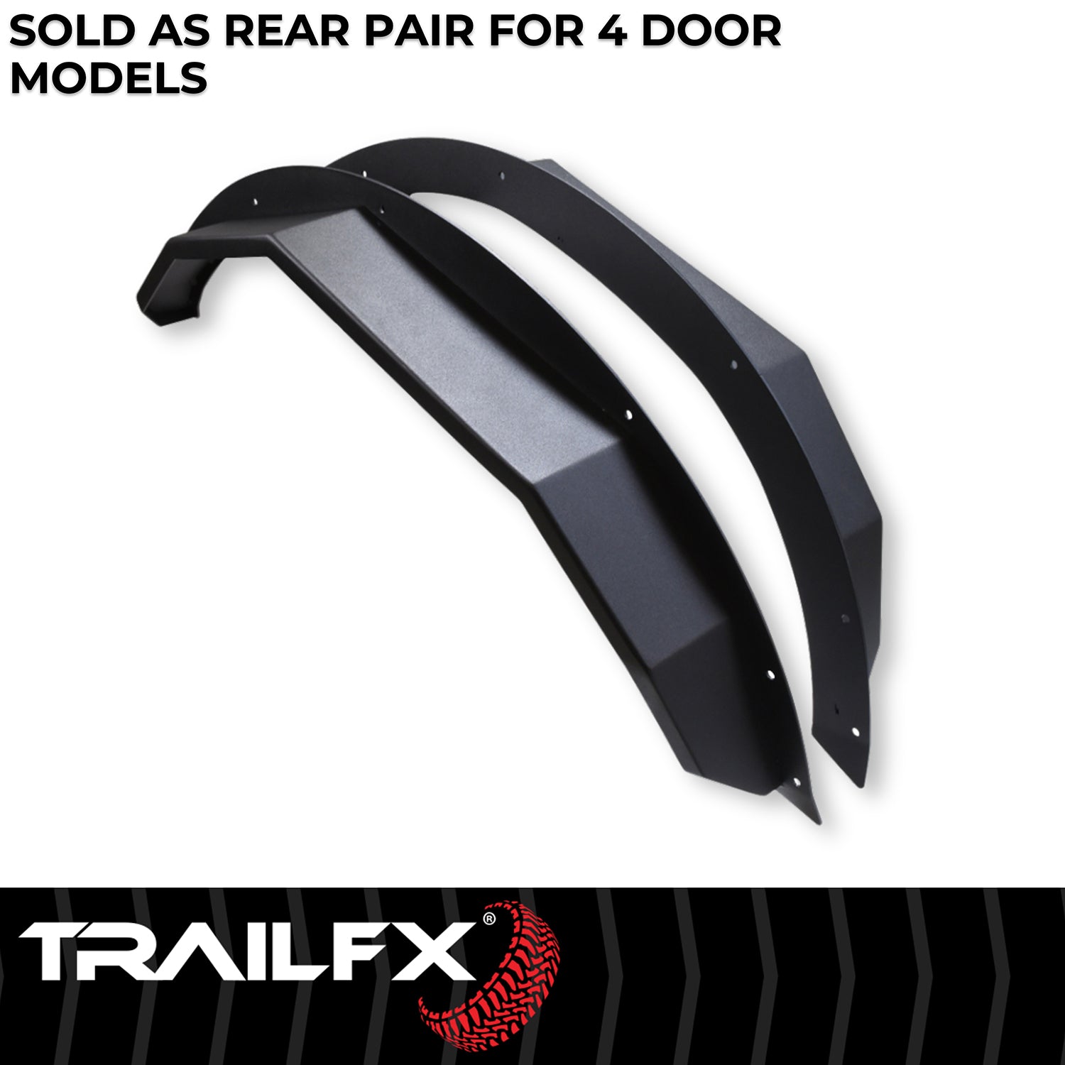 TrailFX Rear Angled Fender Flares For 2021-2025 Bronco 4 Door