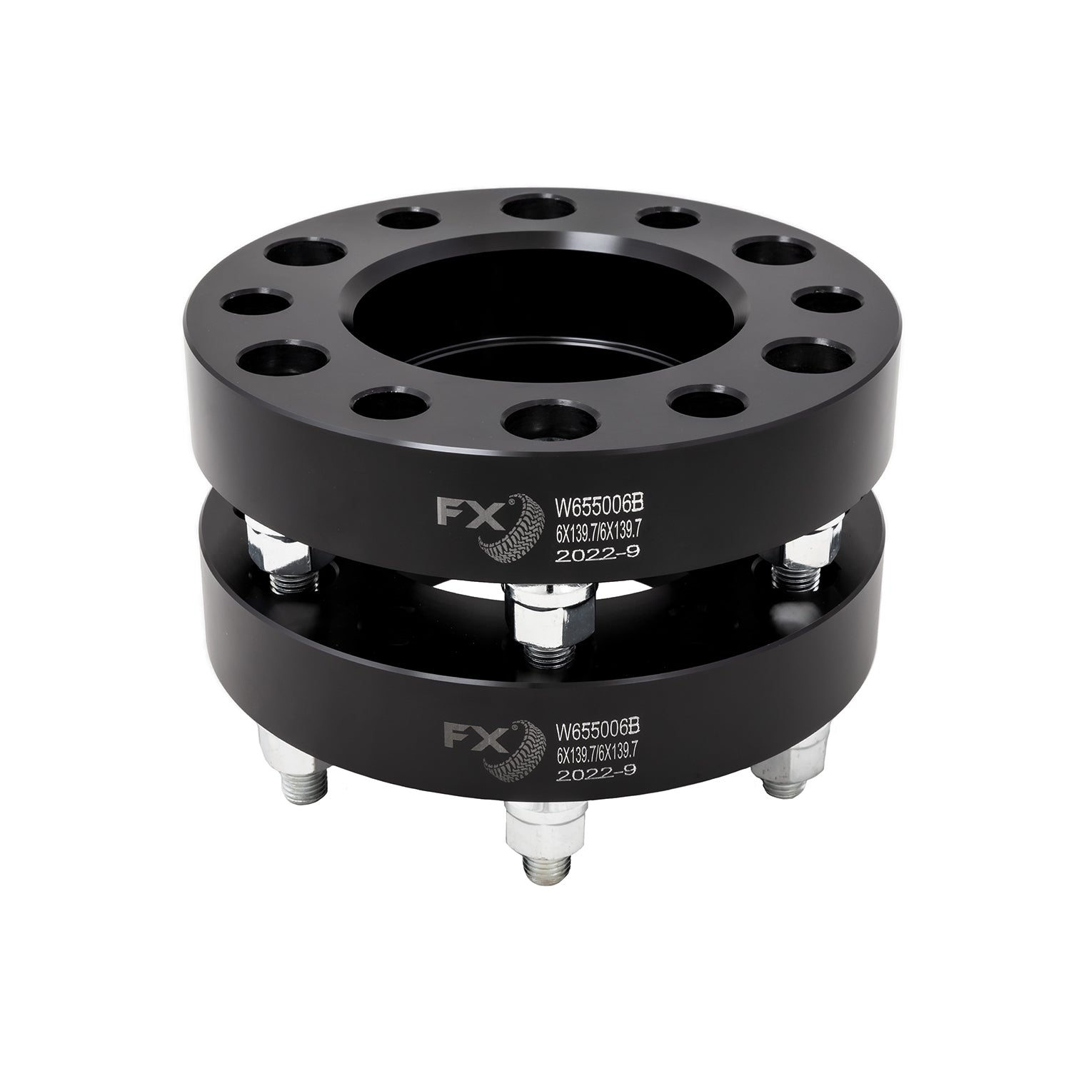 TrailFX Wheel Spacer 6x139.7 Millimeter/6x5.50 Inch Bolt Pattern Hub Centric - Black Anodized