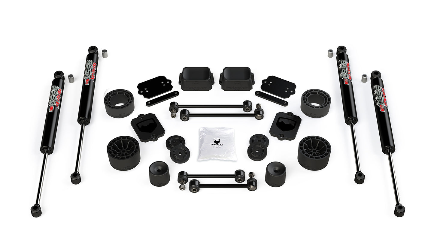 TeraFlex Wrangler JL 2 Door Sport/Sahara 2.5 Inch Performance Spacer Lift Kit & 9550 VSS Twin-Tube