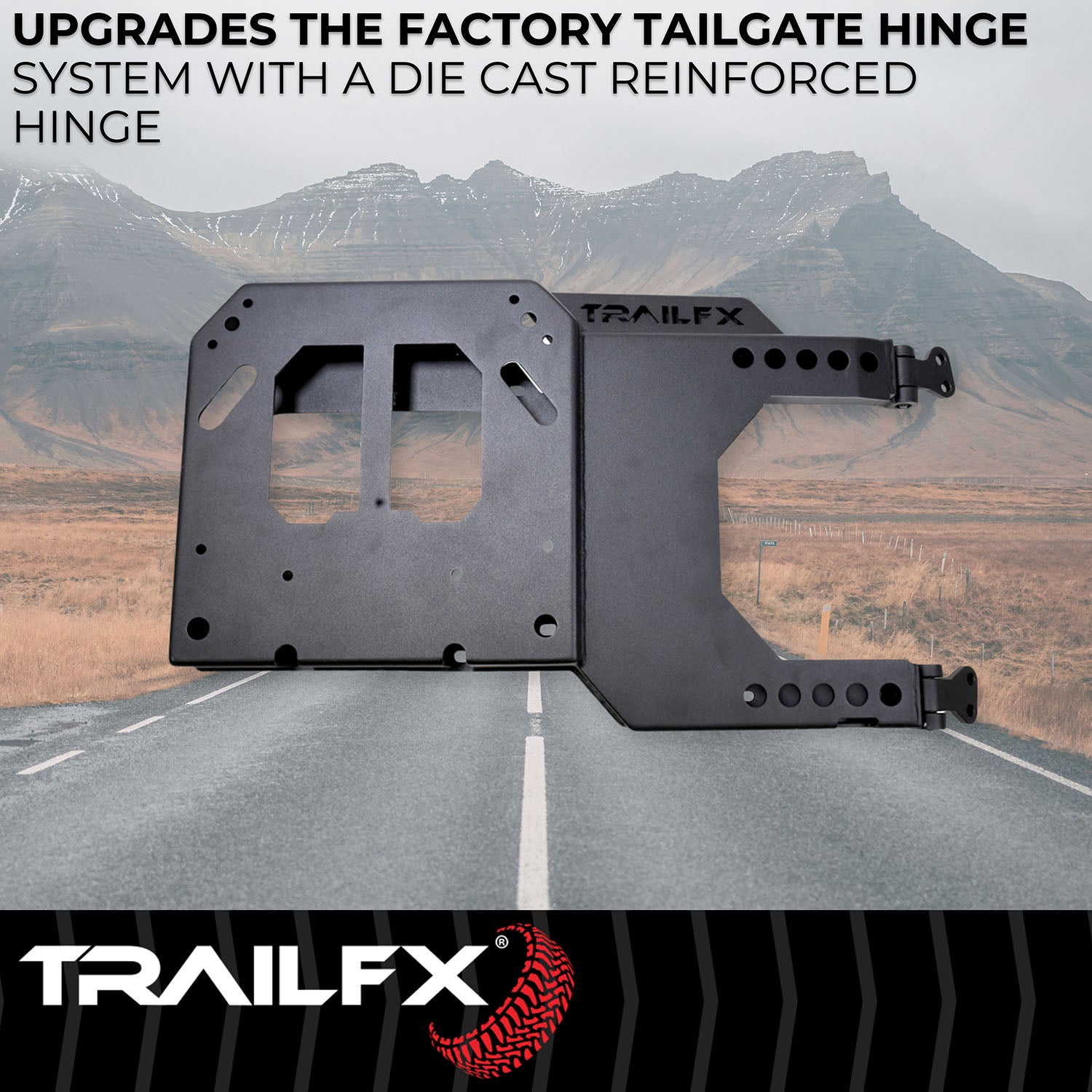 TrailFX Spare Tire Carrier Hinged For 2021-2025 Bronco