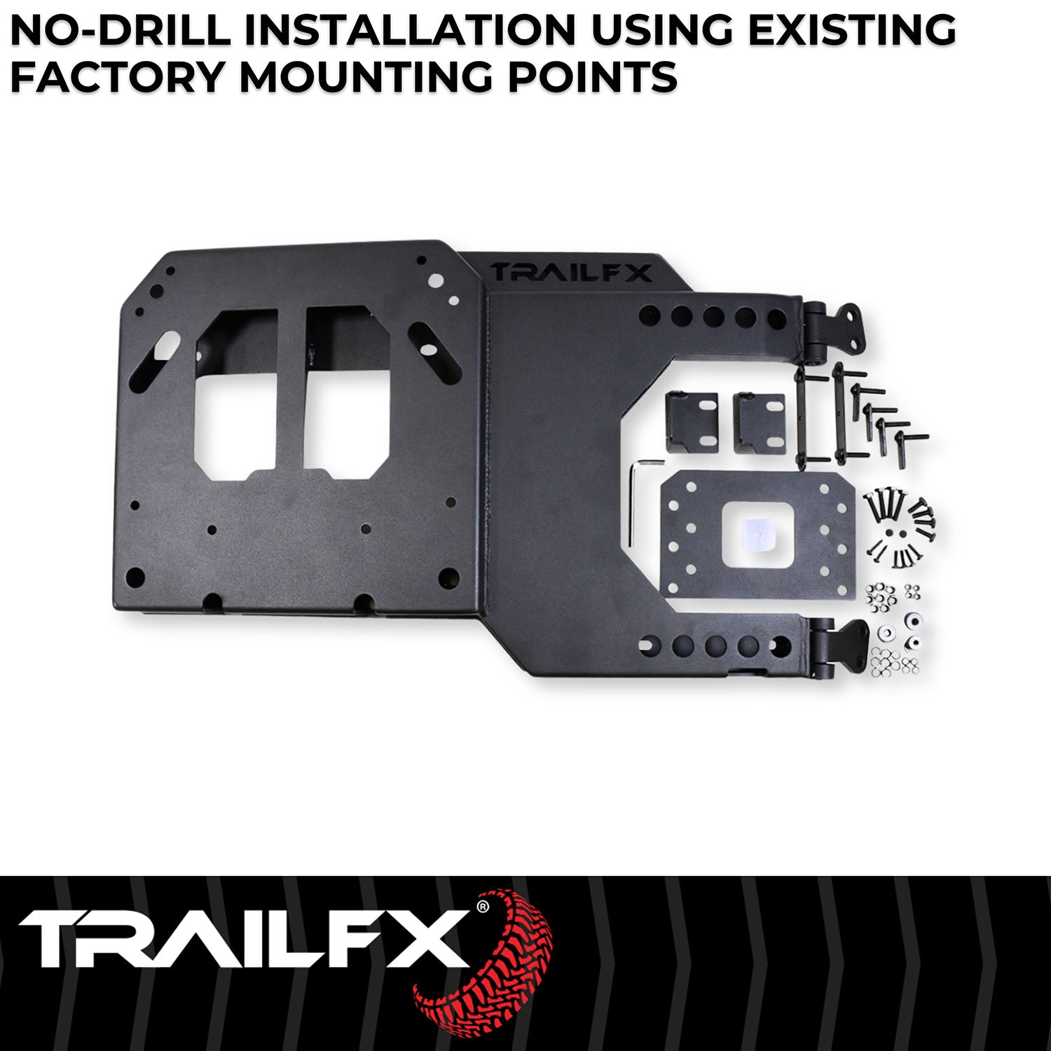 TrailFX Spare Tire Carrier Hinged For 2021-2025 Bronco