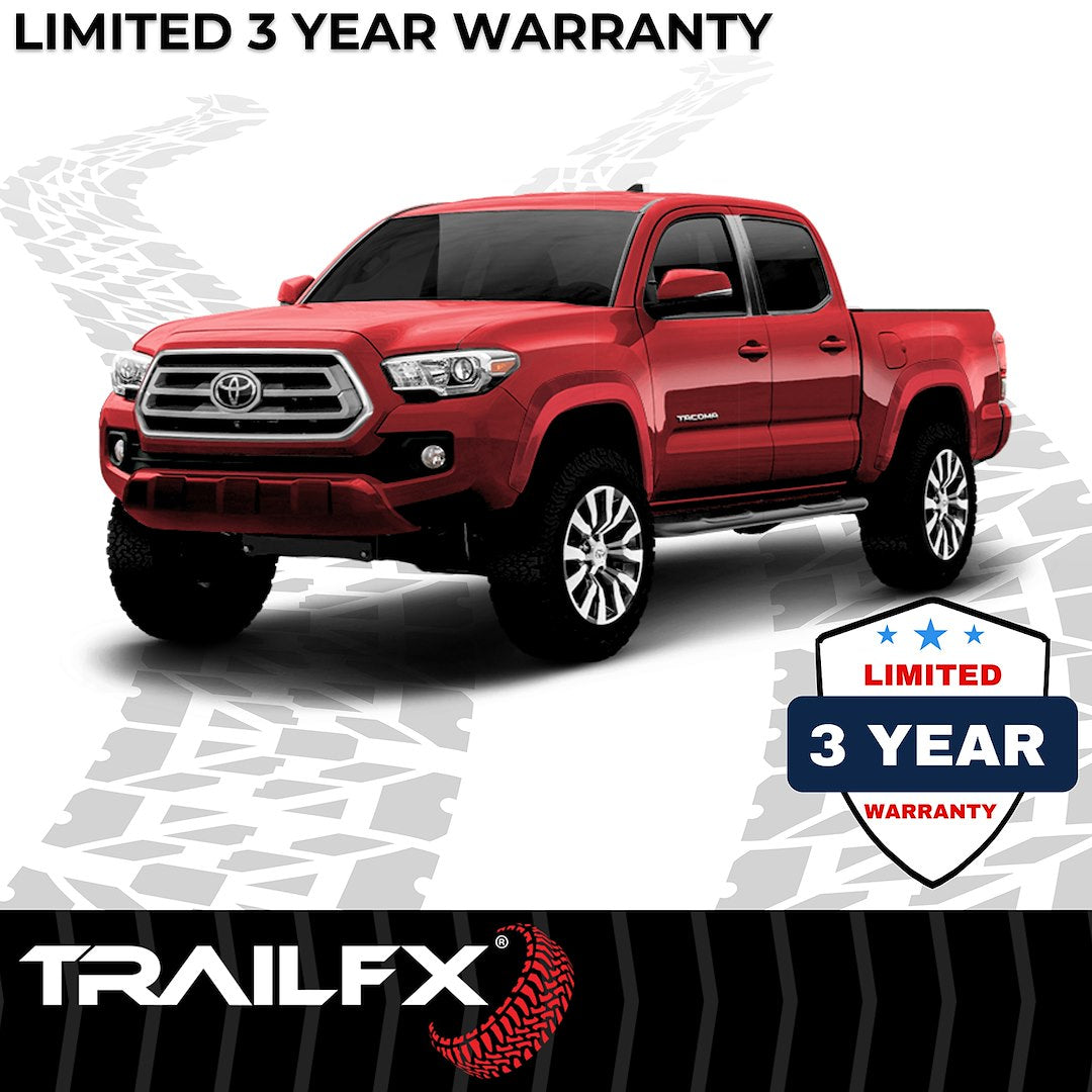 TrailFX 3" Round Step Bar For 2005-2023 Tacoma Access- Black