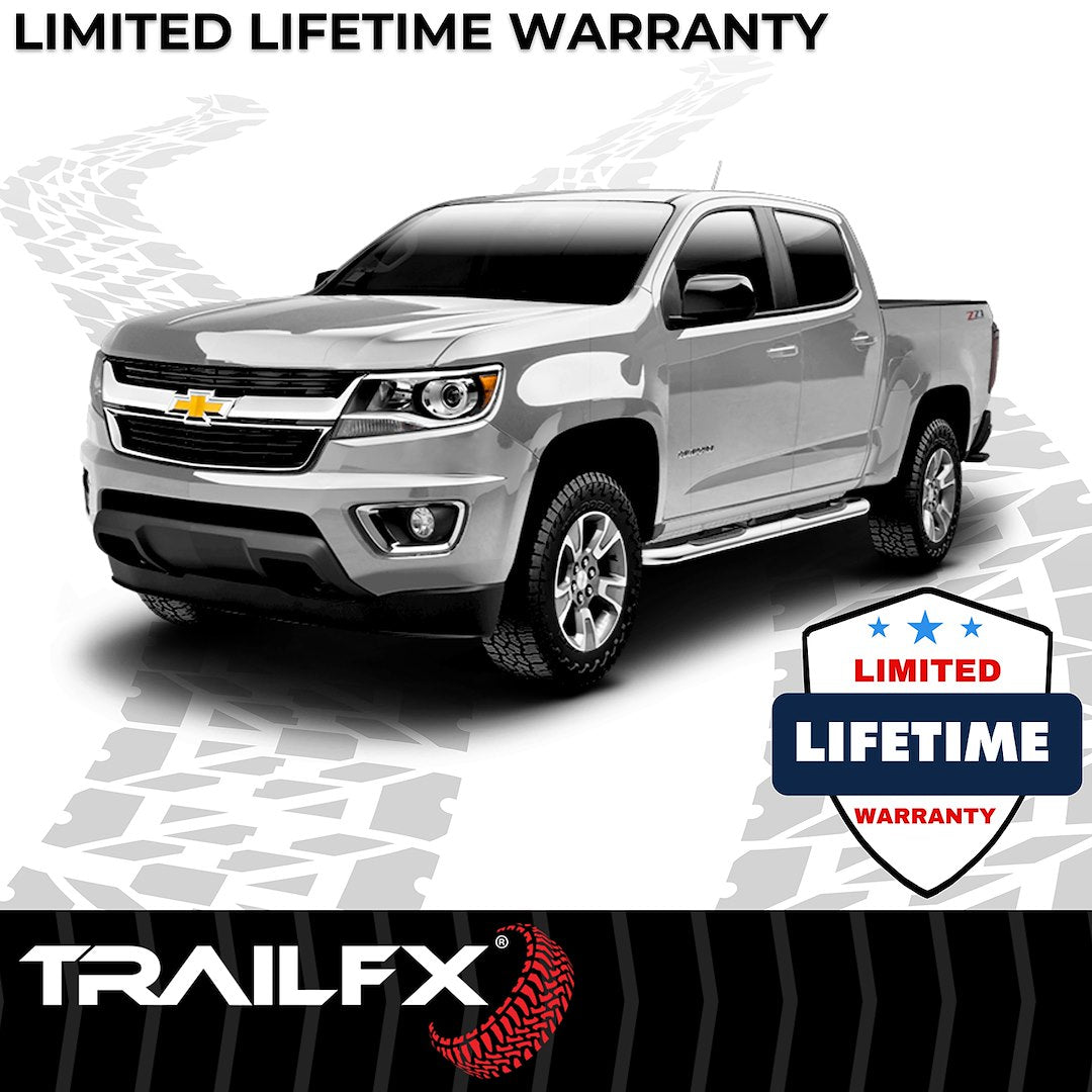 TrailFX 4" Oval Bent Step Bar For 2024-2025 Tacoma Access Cab - Stainless