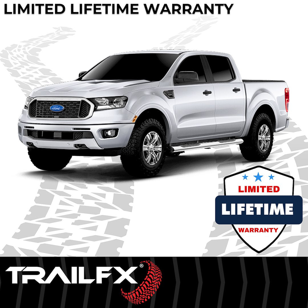 TrailFX 5" Oval Straight Step Bar For 2019-2023 Ranger Extended Cab (Supercab) -Stainless