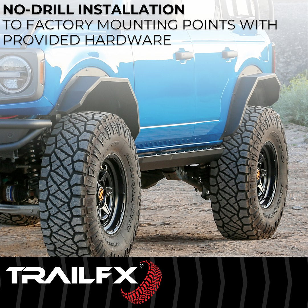 TrailFX Rear Angled Fender Flares For 2021-2025 Bronco 2 Door
