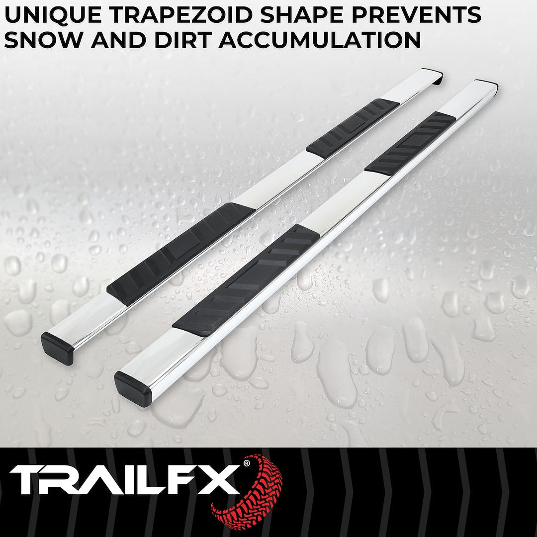 TrailFX T4 Trapezoid Step Bar For Toyota Tacoma Crew Cab (Double Cab) - Stainless