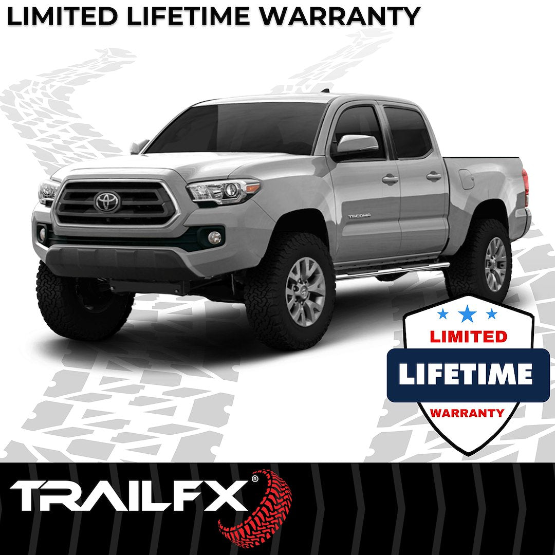 TrailFX T4 Trapezoid Step Bar For Toyota Tacoma Crew Cab (Double Cab) - Stainless