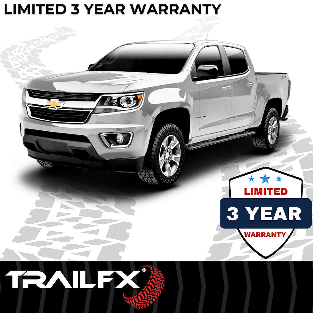TrailFX T4 Trapezoid Step Bar For 2015-2025 Colorado/Canyon Crew Cab - Black