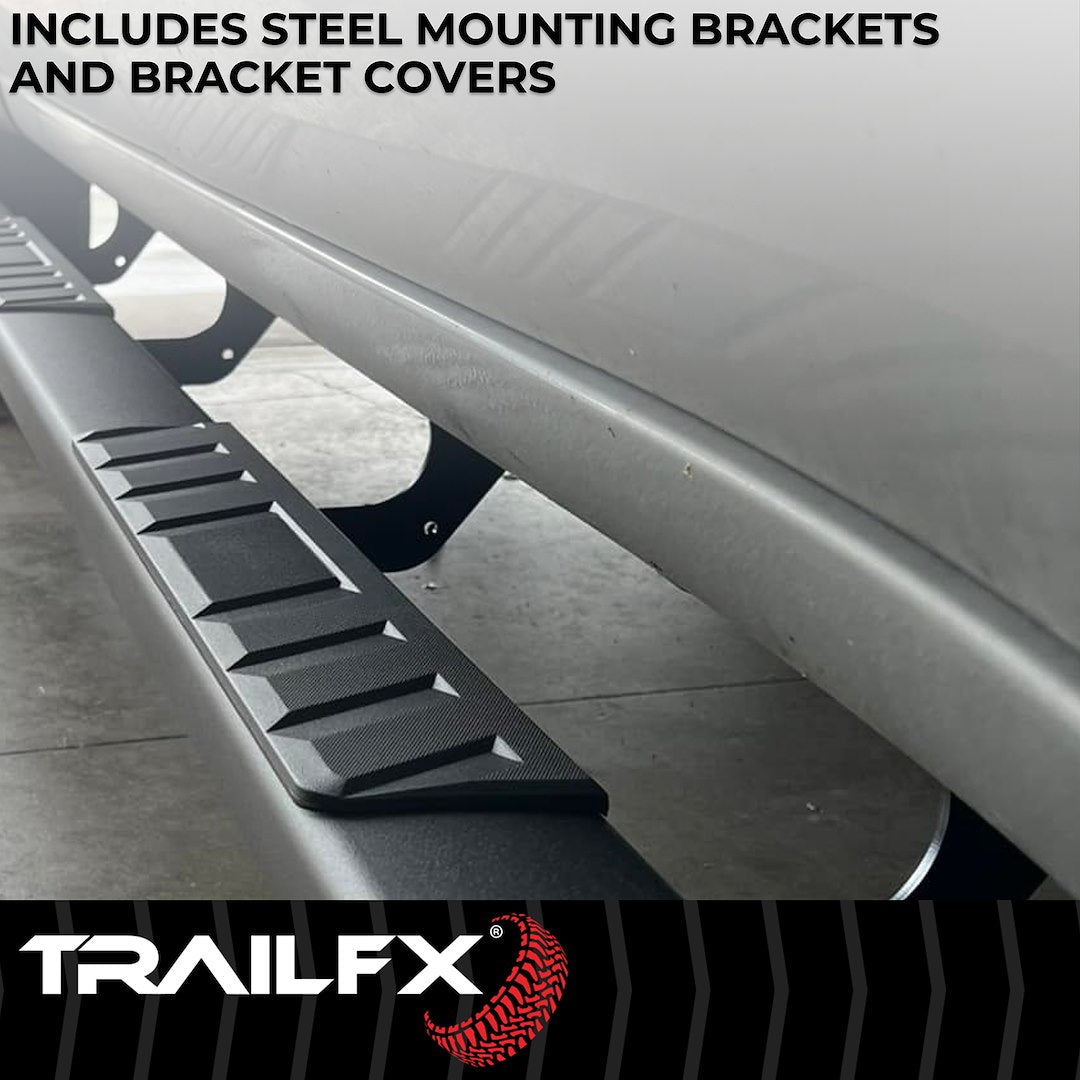 TrailFX T4 Trapezoid Step Bar For 2020-2025 Gladiator - Black