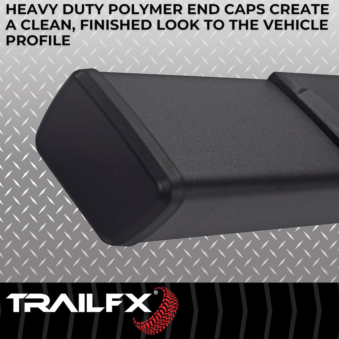 TrailFX T4 Trapezoid Step Bar For 2015-2025 Colorado/Canyon Crew Cab - Black