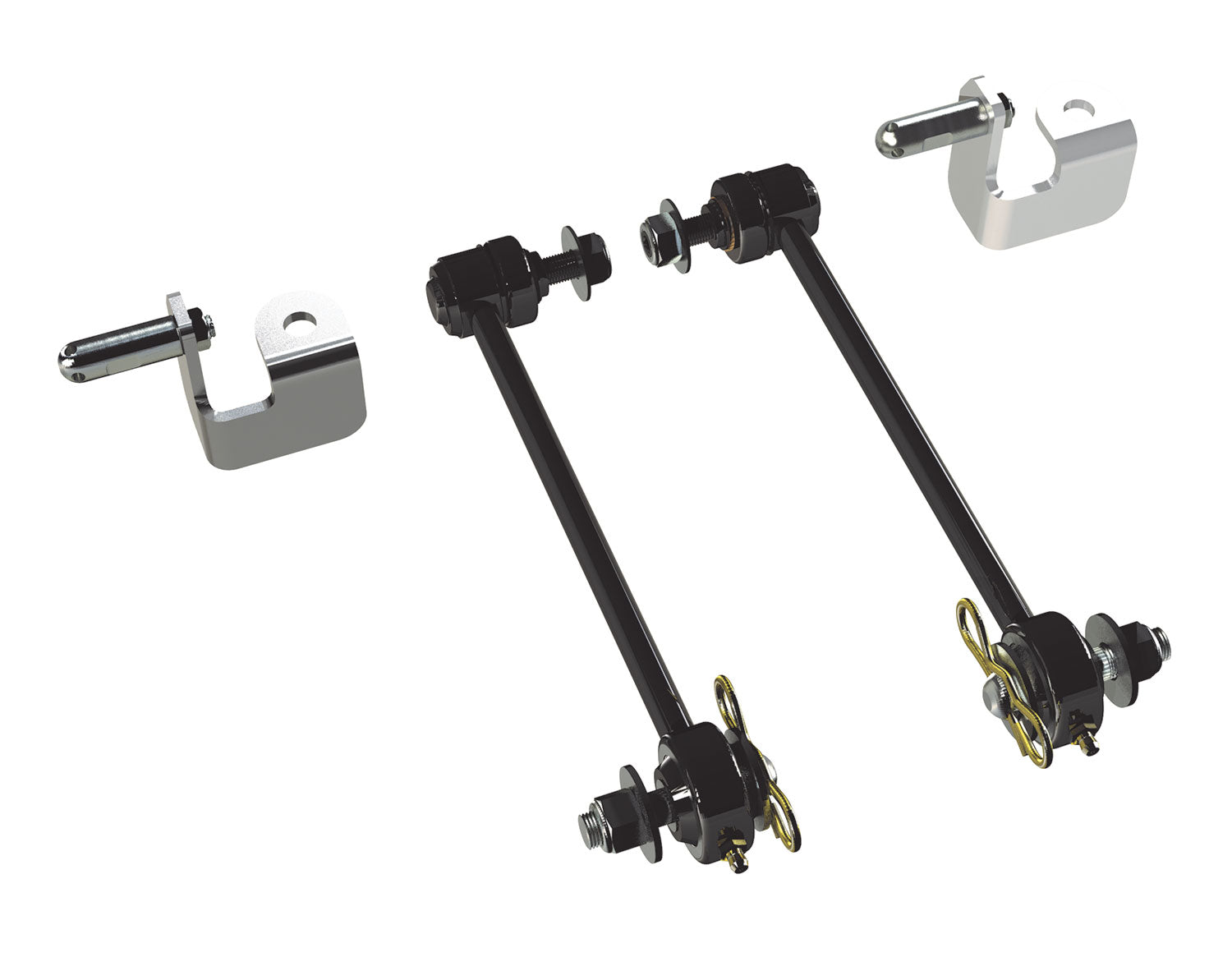 TeraFlex JK 10 Inch Front Sway Bar Quick Disconnect Kit 3-4 Inch Lift