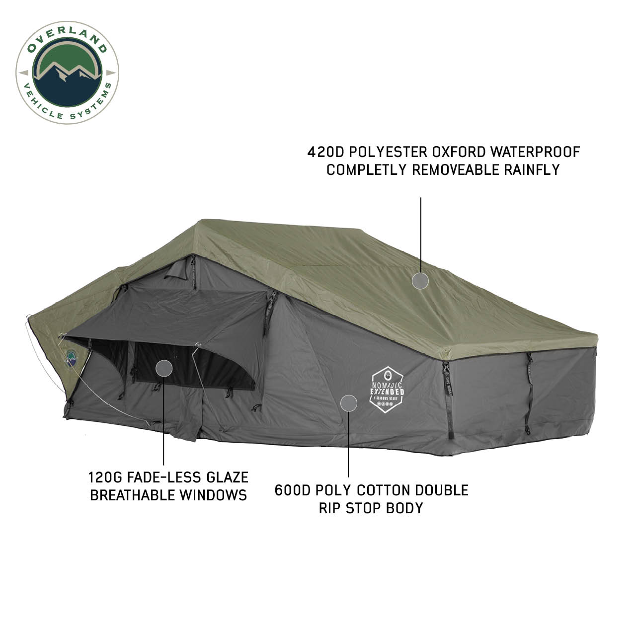 Overland Vehicle Systems Nomadic 2 Extended Roof Top Tent The Best Rooftop Tent