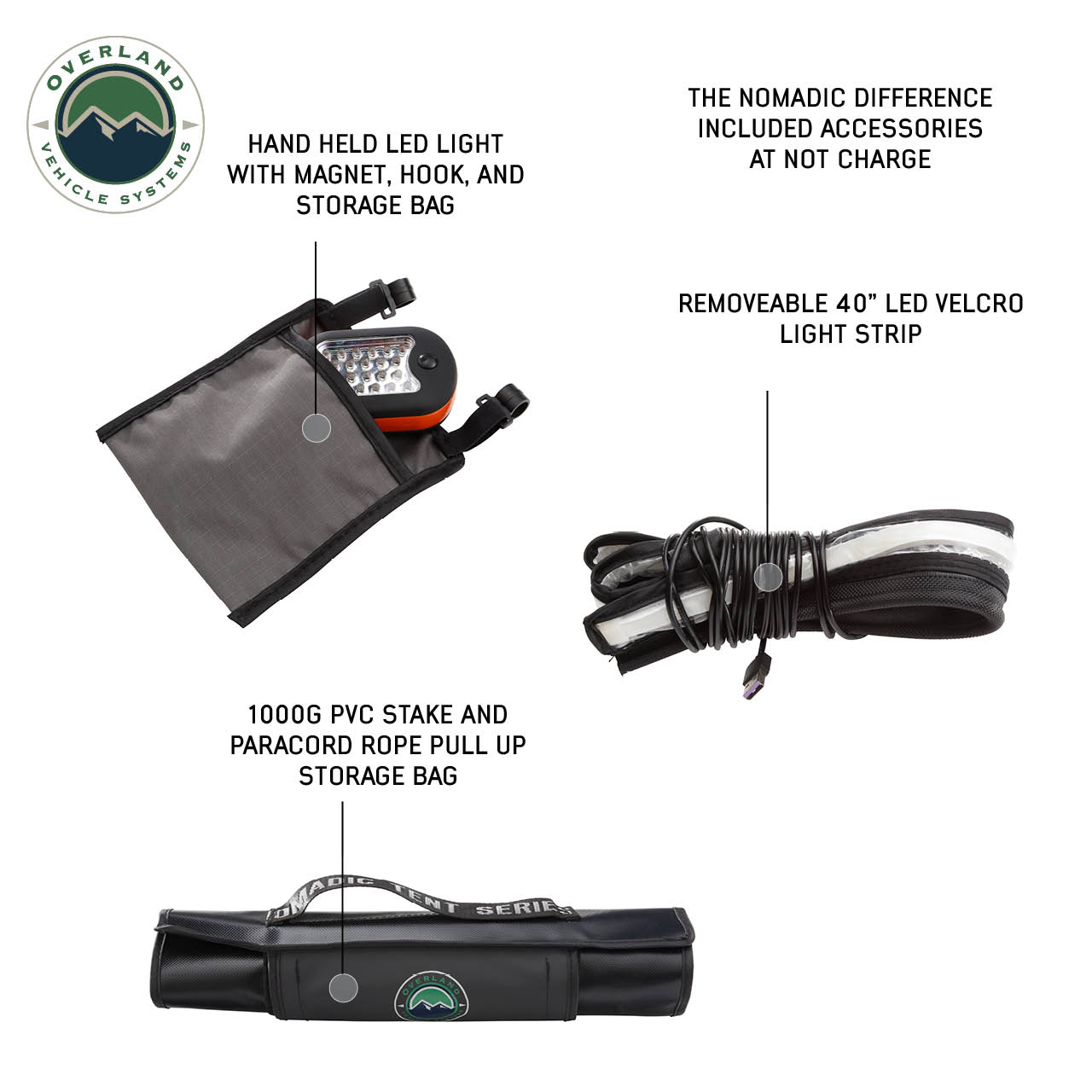 Overland Vehicle Systems Nomadic 2 Standard Roof Top Tent Roof Top Tent 2 Person