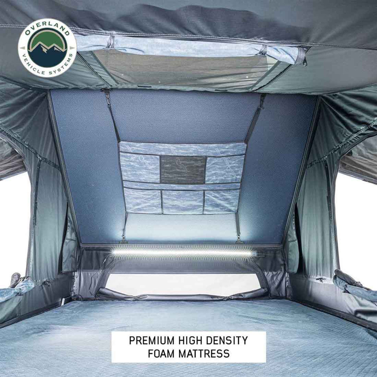 Overland Vehicle Systems XD Everest 2 - Cantilever Aluminum Roof Top Tent, 2 Person, Grey Body and Black Rainfly