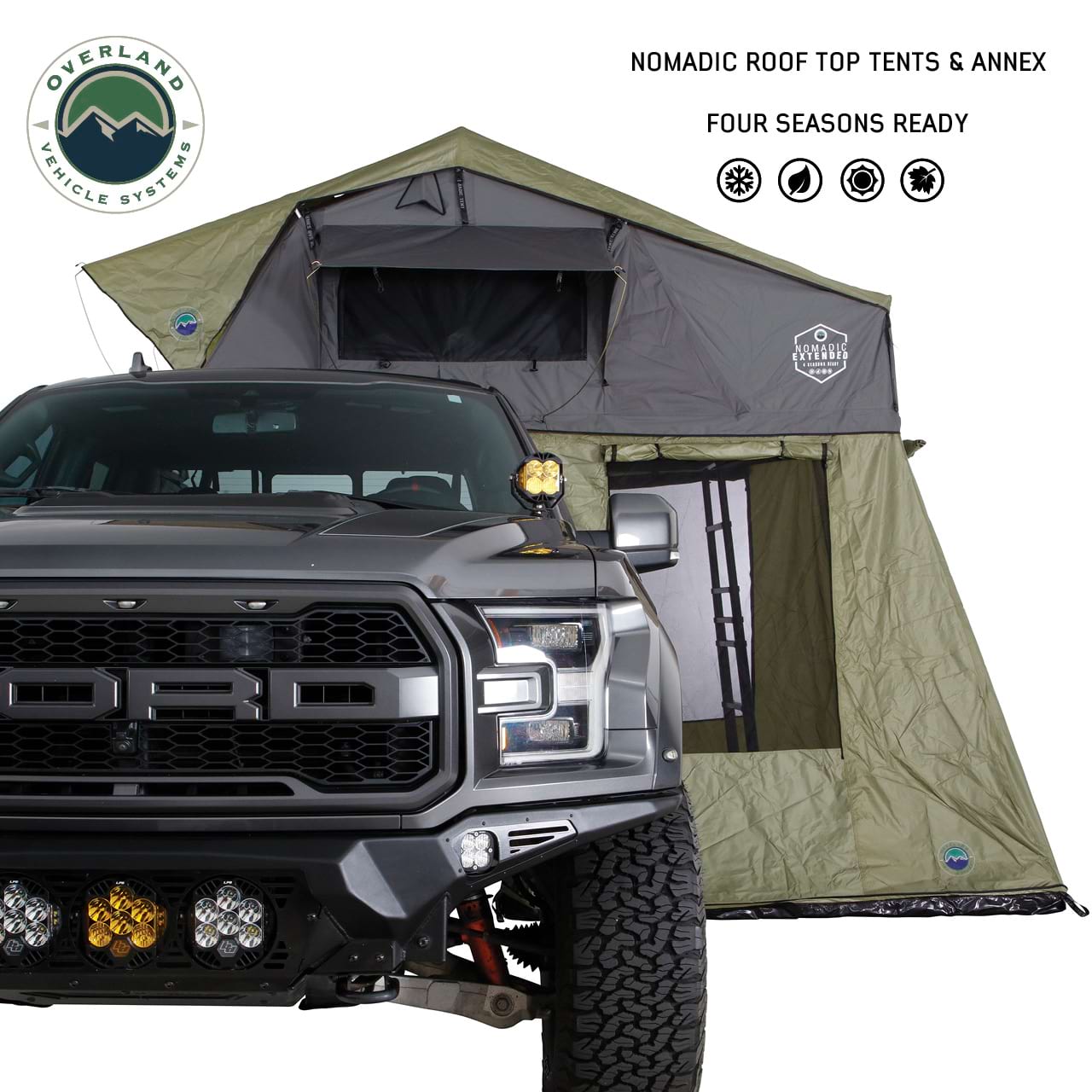 Overland Vehicle Systems Nomadic 3 Roof Top Tent Annex Room With Floor & Cover