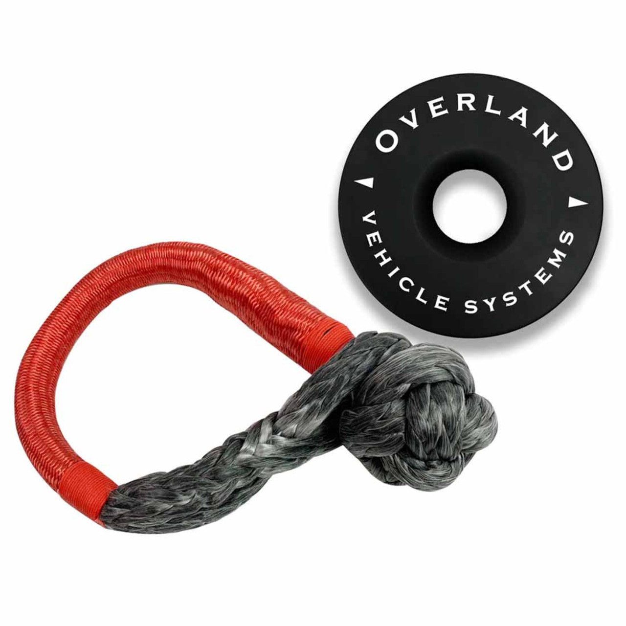 Overland Vehicle Systems Soft Shackle Recovery Ring Combo Pack - 45,000 lb - Black