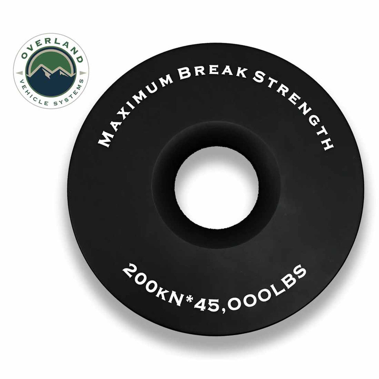 Overland Vehicle Systems Soft Shackle Recovery Ring Combo Pack - 45,000 lb - Black