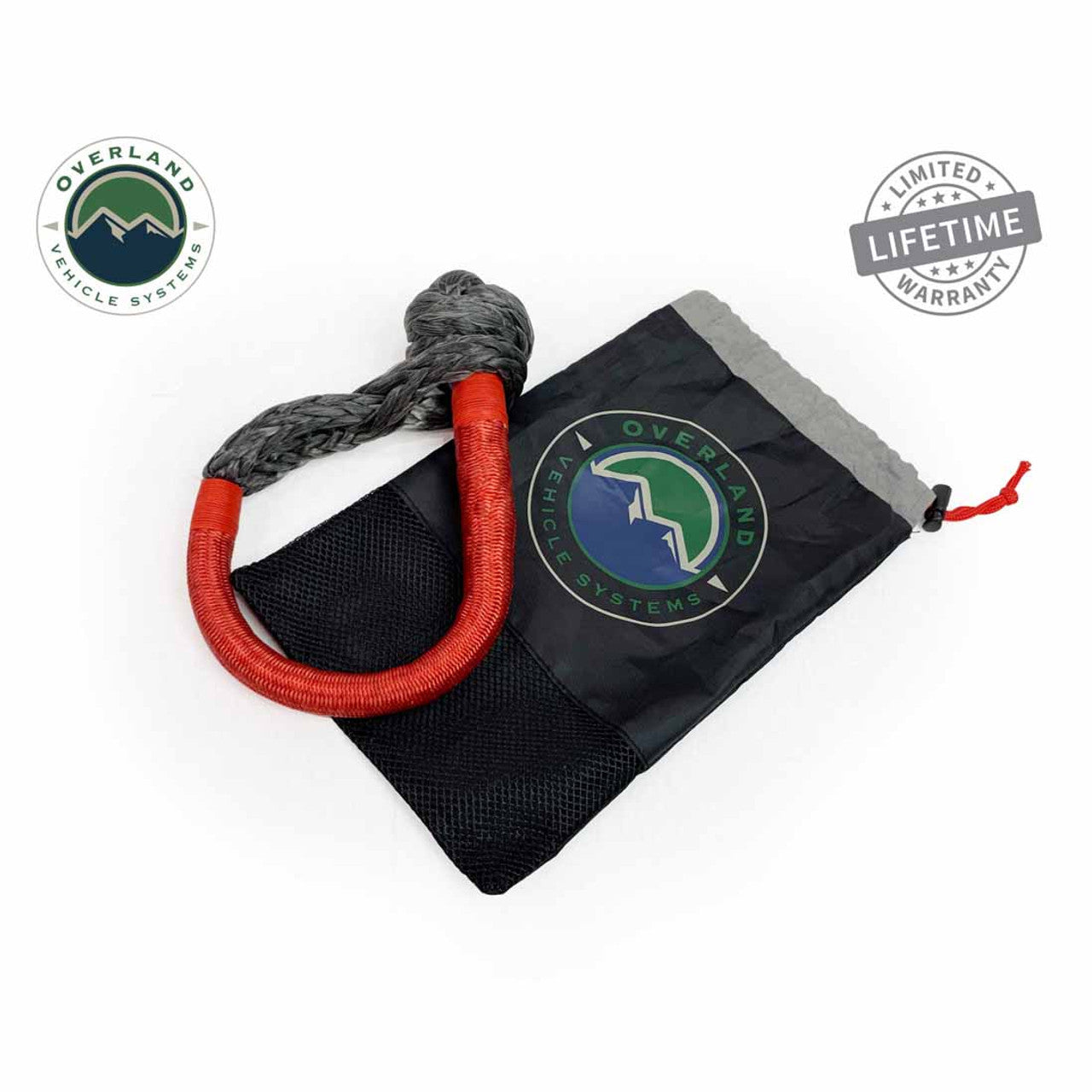 Overland Vehicle Systems Soft Shackle Recovery Ring Combo Pack - 45,000 lb - Black