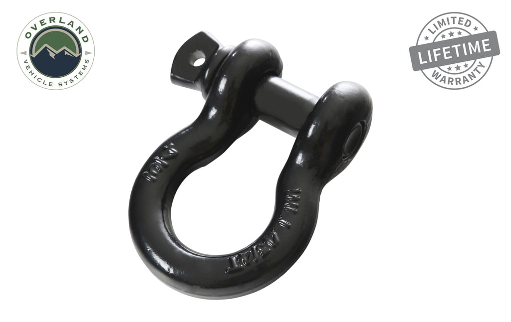 Overland Vehicle Systems Recovery Shackle 3/4 4.75 Ton Black