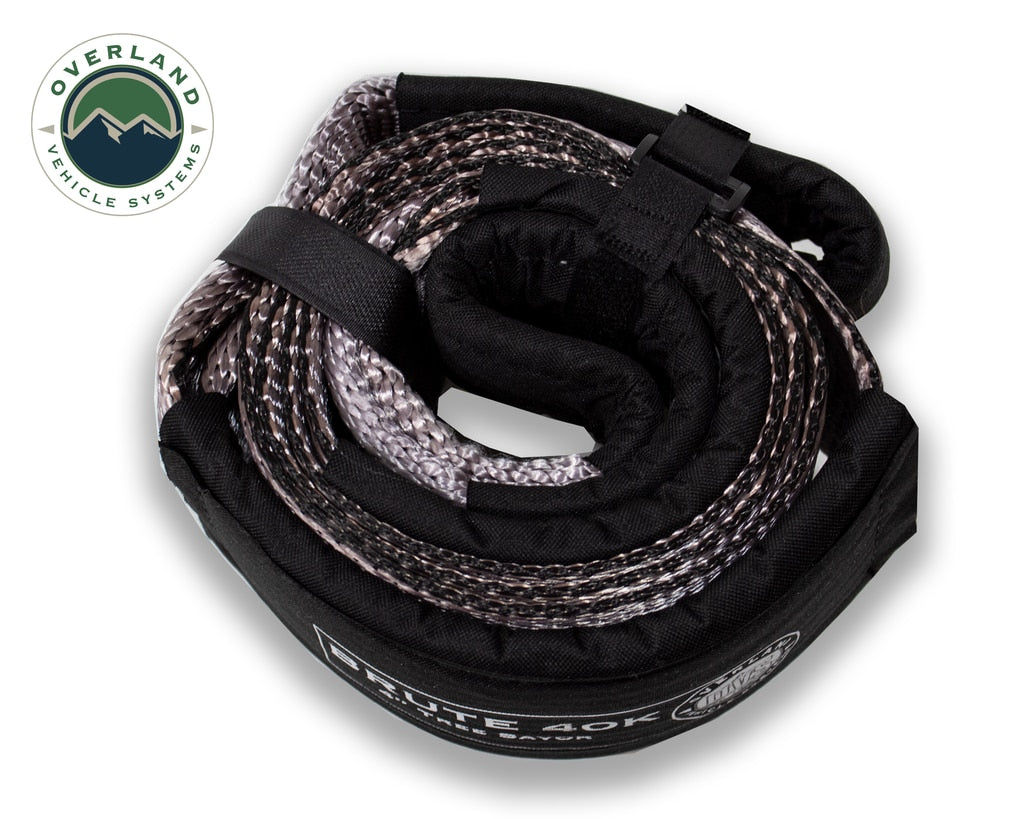 Overland Vehicle Systems Tree Saver Tow Strap 40,000 lb. Gray With Storage Bag