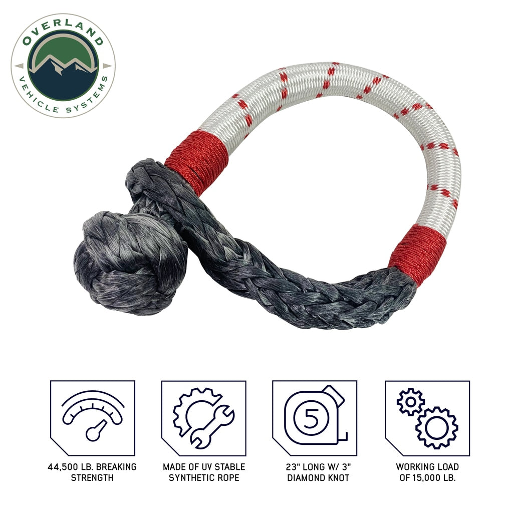 Overland Vehicle Systems Soft Shackle Recovery 41,000 lb. With Loop & Abrasive Sleeve