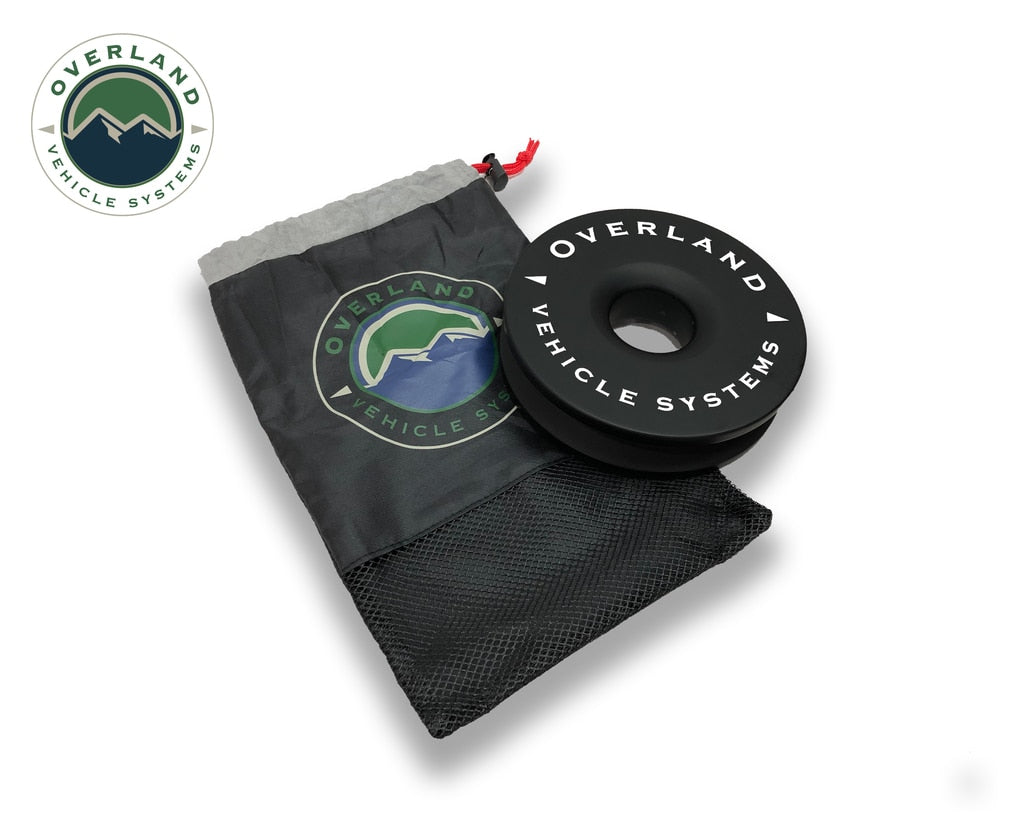 Overland Vehicle Systems Recovery Ring 6.25 Inch 45,000 lb. Black With Storage Bag