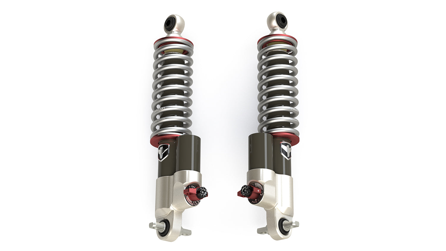 Falcon Shocks Bronco 6G 3.3 Series Fast Adjust Front Coilover Pair 37 Inch Tires