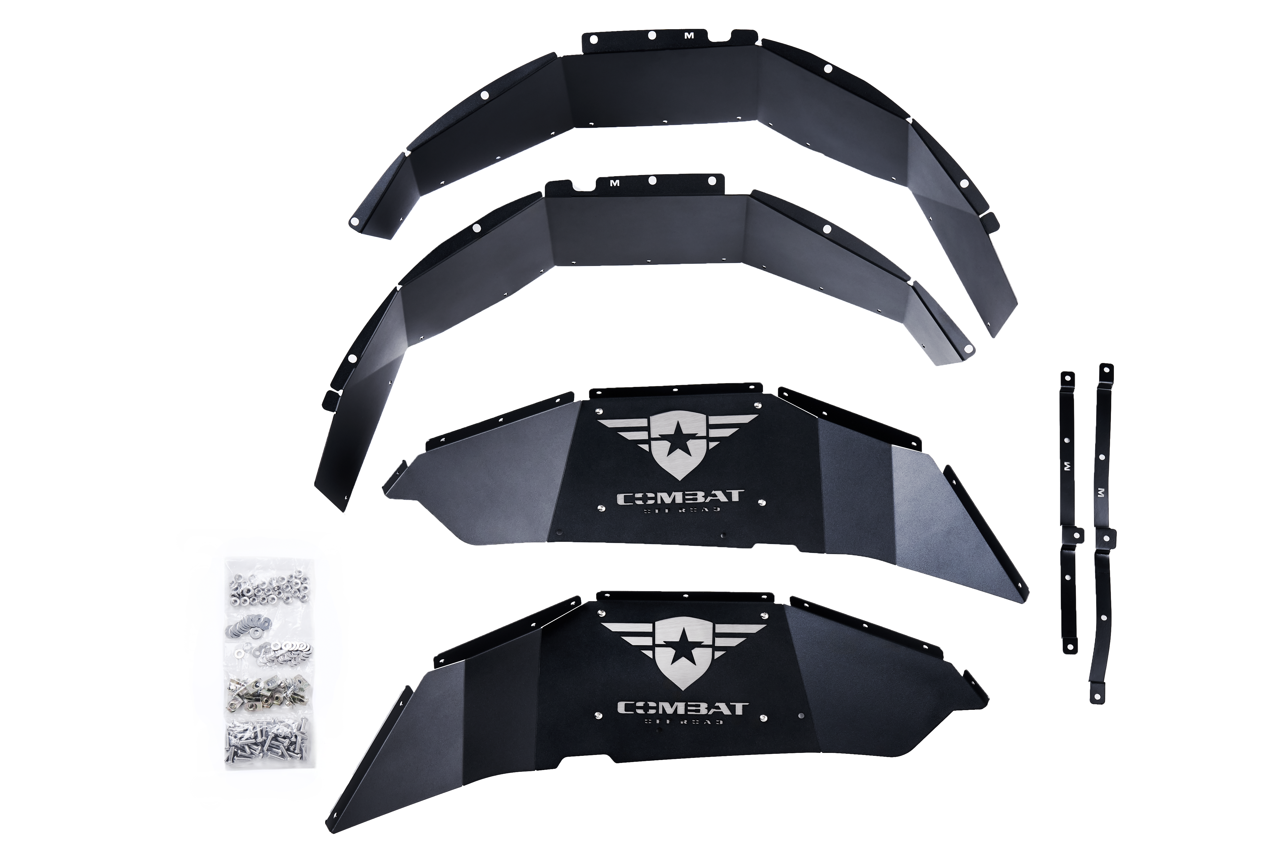 Combat Off Road Jeep JL/JLU Wrangler Aluminum Inner Fender Liners - Rear Pair