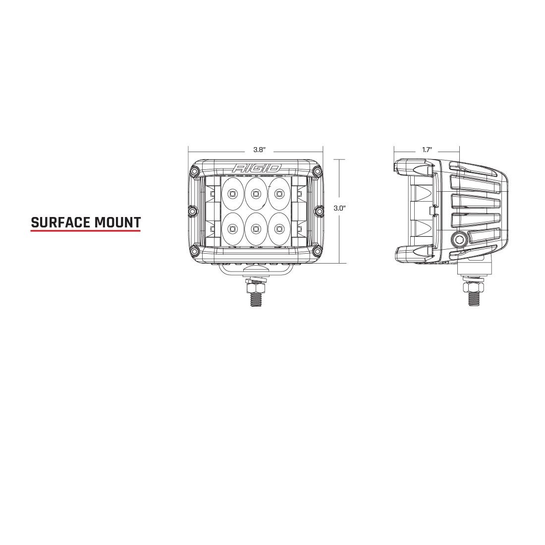 RIGID Industries D-SS Spot with Amber PRO Lens Pair