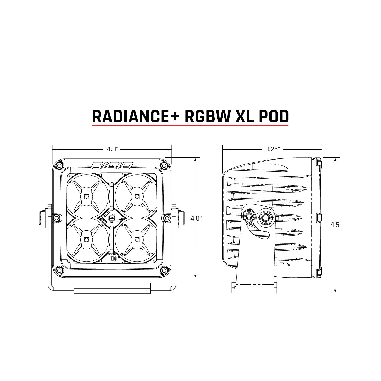 RIGID Industries Radiance Plus Pod XL RGBW Pair