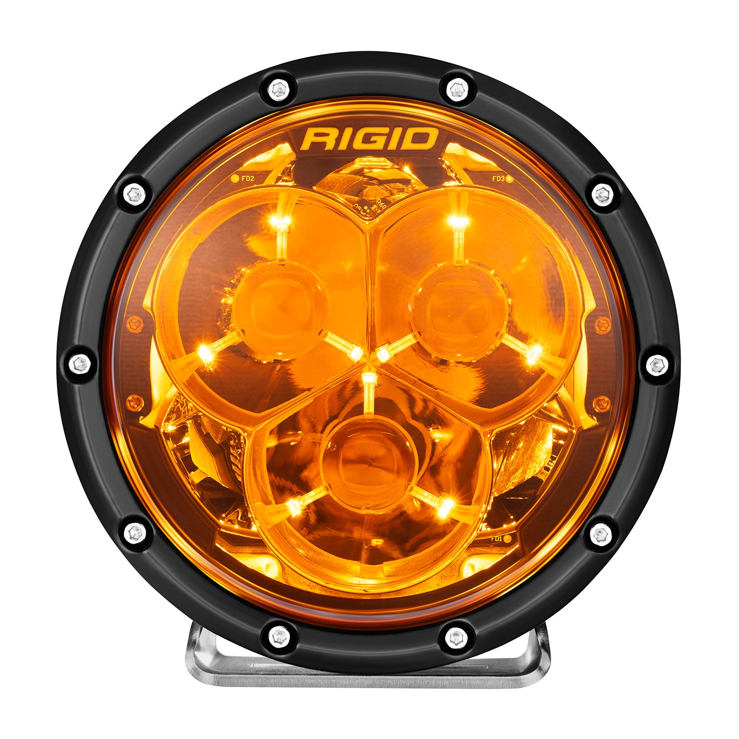 RIGID Industries 6 Inch 360-Series Laser Amber PRO with Precision Spot Optics and Amber Backlight