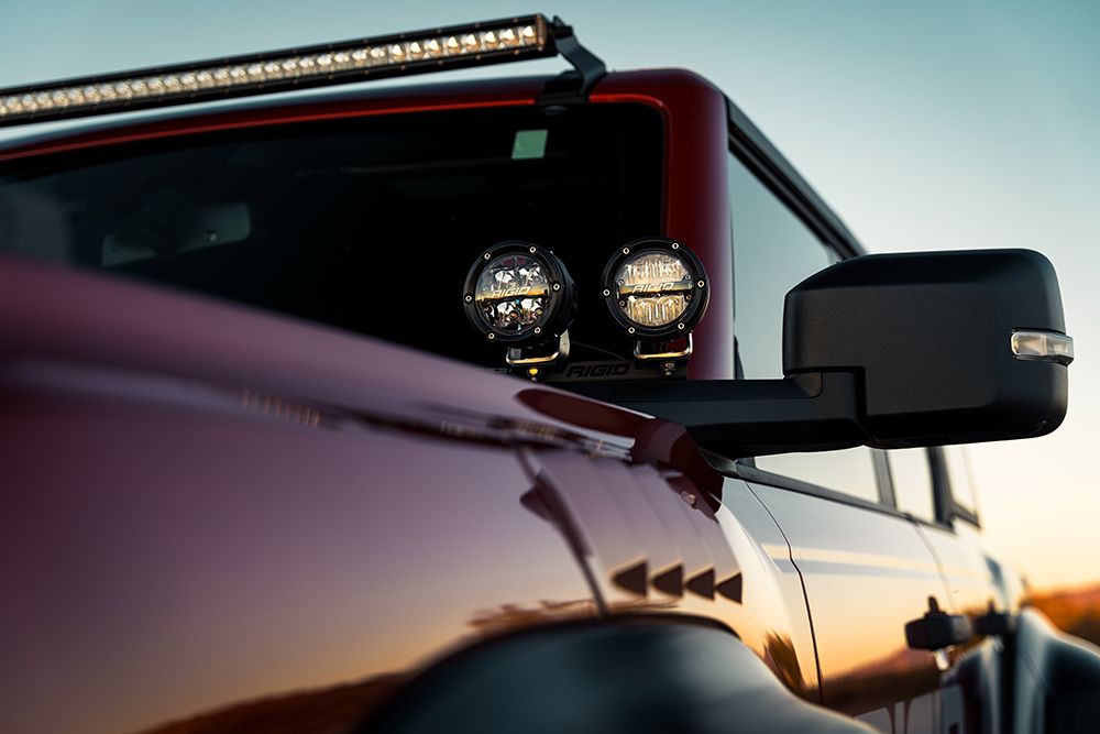 Rigid Industries 360-Series 4 Inch Off-Road Lamp Spot Beam RGBW Backlight Set of 2