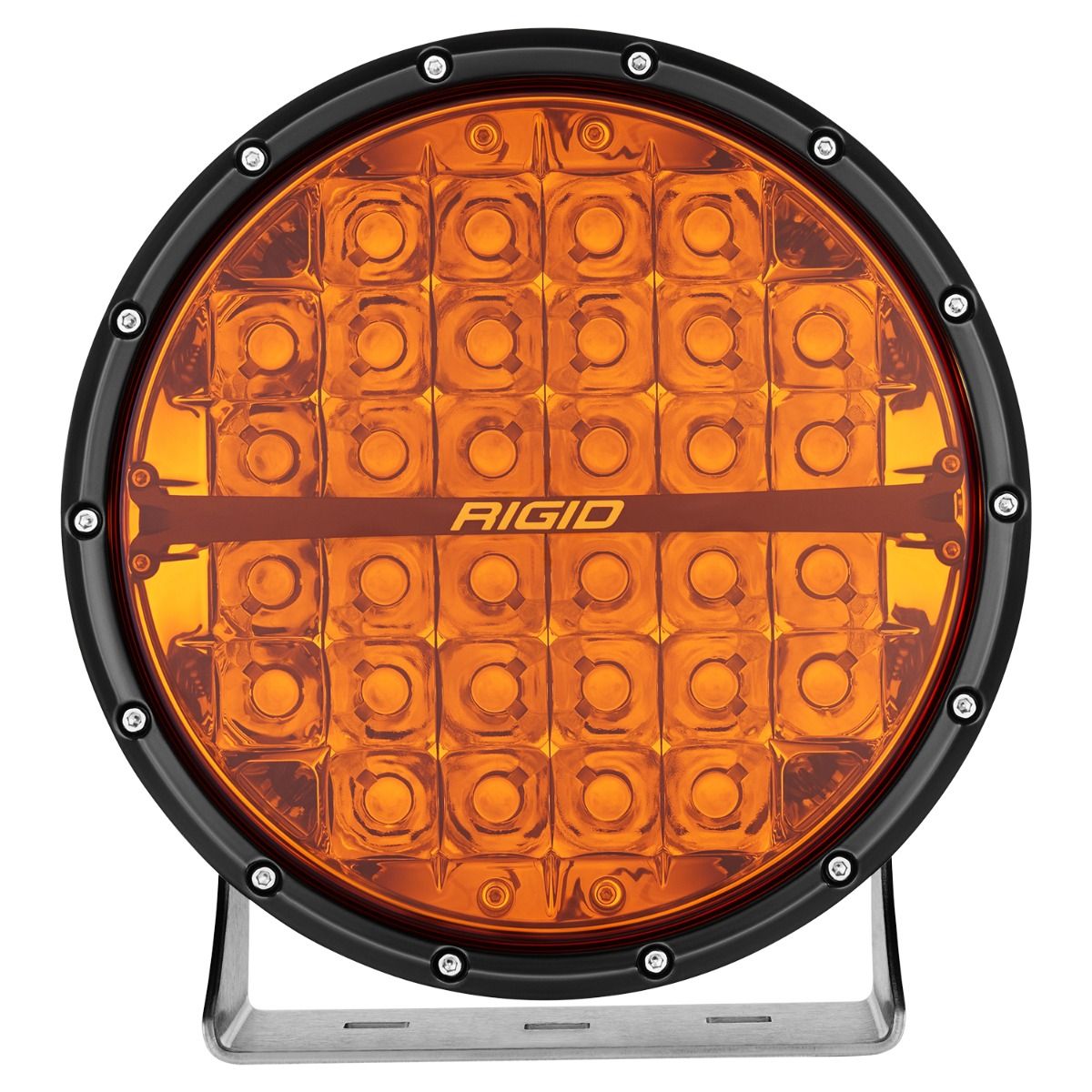 Rigid Industries 360-Series 9 Inch Off-Road Lamp Spot Beam Amber Lens Single