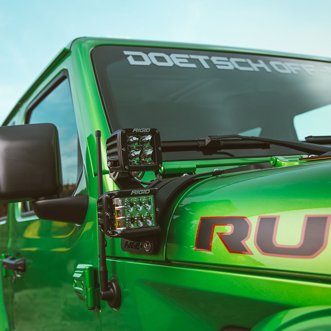 RIGID Industries 18-Pres Jeep Wrangler JL Cowl Mount Fits 2 D-Series Pro