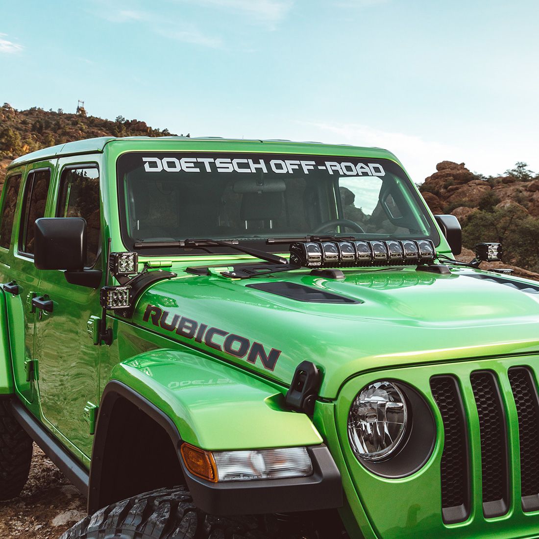 RIGID Industries 18-Pres Jeep Wrangler JL Adapt Hood Mount Fits 20 Inch Adapt Series