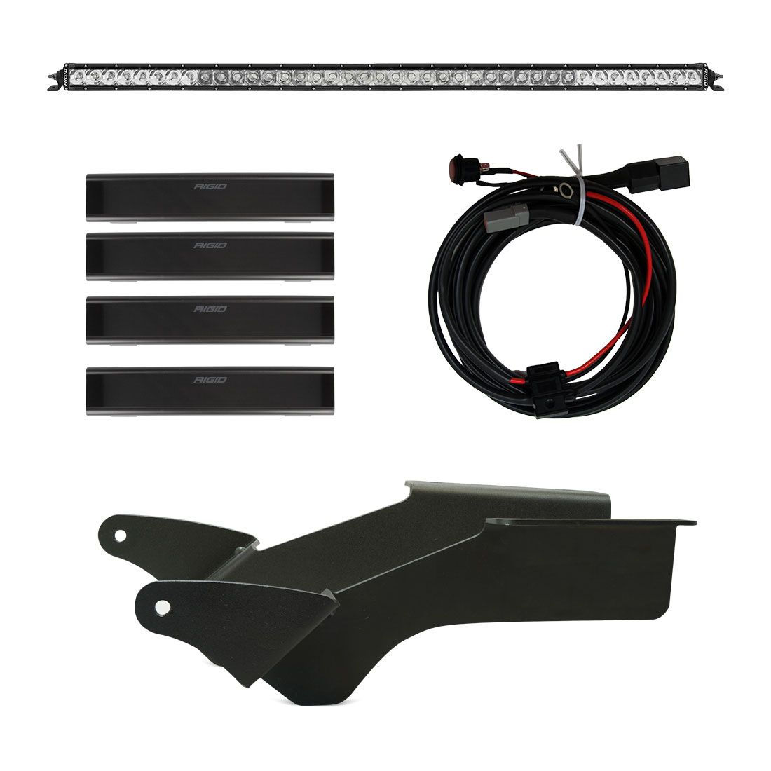 RIGID Industries 2021-Present Ford Bronco Roof Rack Light Kit with a SR Spot/Flood Combo Bar Included