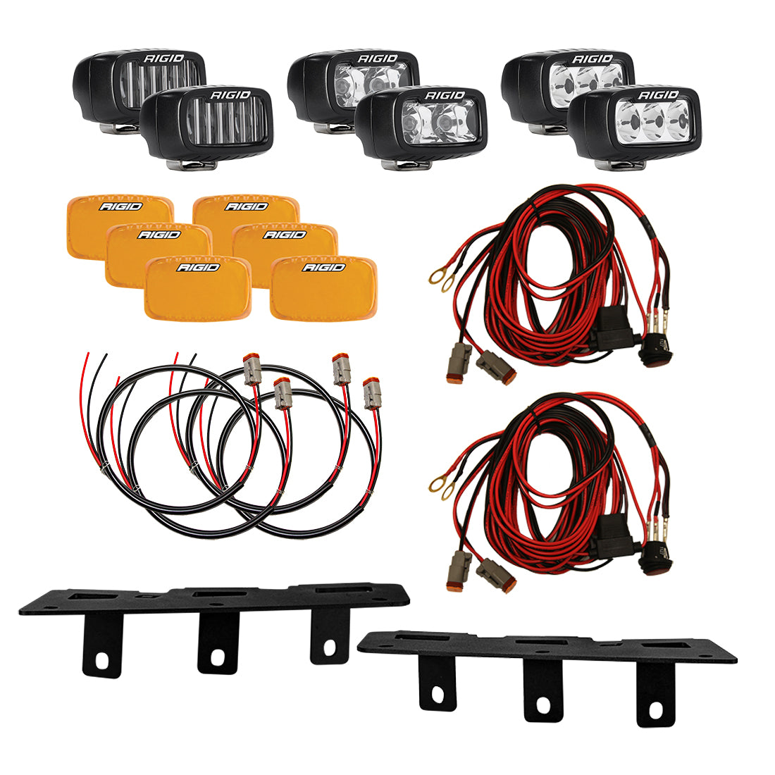 RIGID Industries 2021-Present Bronco Mod Bumper Triple SR-M Fog Light Kit