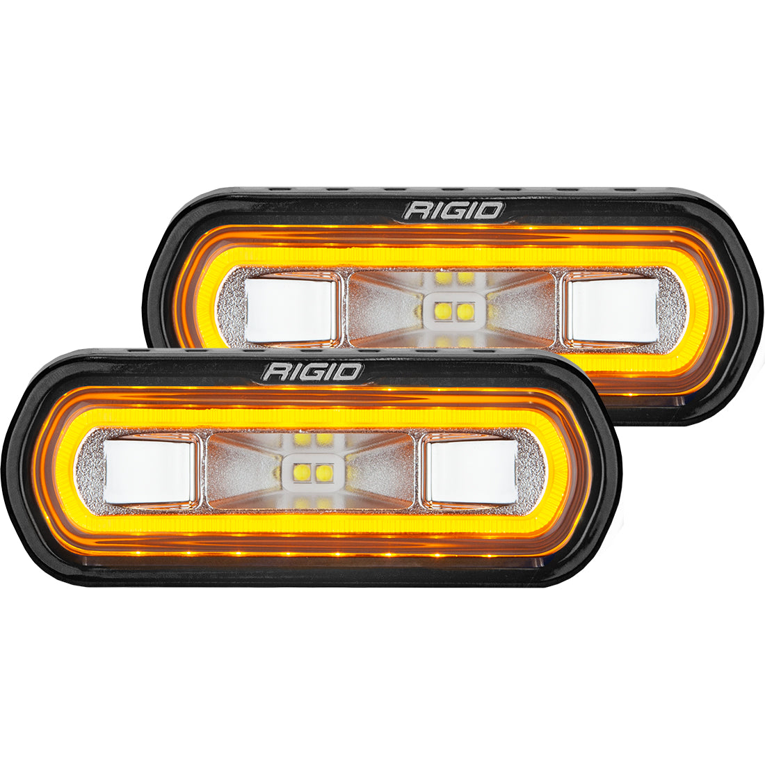 RIGID Industries SR-L Series Off-Road Spreader Pod 3 Wire Surface Mount with Red Halo Pair